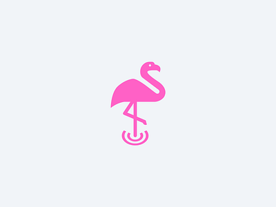 Flamingo Logomark animal bird flamingo logo mascot