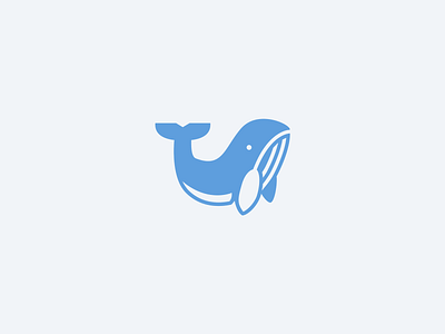 Whale Logomark animal fish logo mascot sea whale