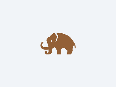 Mammoth Logomark animal elephant logo mammoth mascot