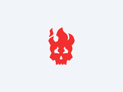 Fire Skull Logomark bone esport fire skull gaming logo mascot skull