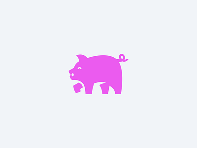 Pig Logomark animal farm logo mascot pig pork