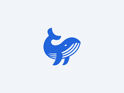 Whale Logomark animal fish logo mascot sea whale