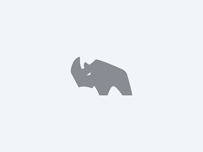 Rhino Logomark animal logo mascot rhino strong