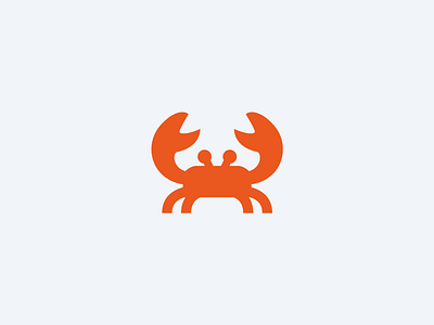 Crab Logomark animal crab food logo mascot sea