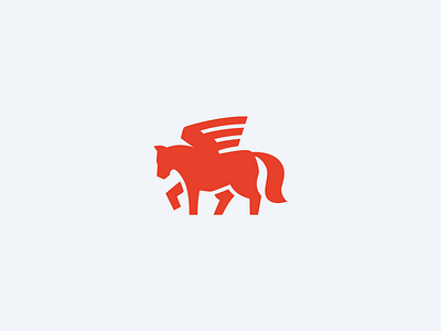 Pegasus Logomark animal horse logo mascot pegasus