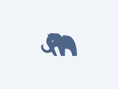 Mammoth Logomark animal elephant logo mammoth mascot