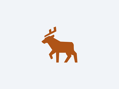 Moose Logomark animal deer logo mascot moose stag