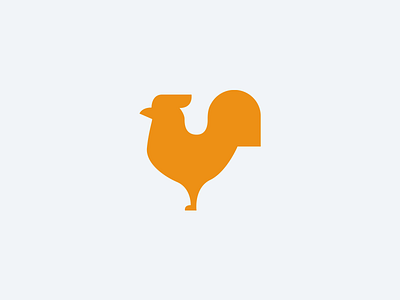 Rooster Logomark animal chicken logo mascot rooster