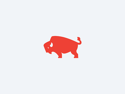 Bison Logomark animal bison bull logo mascot sport