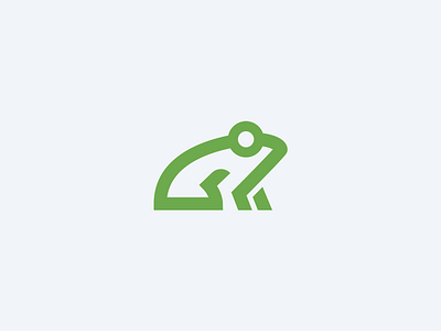 Frog Logomark animal frog line logo mascot minimal nature