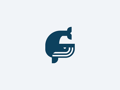 Whale Logomark animal fish logo mascot orca whale