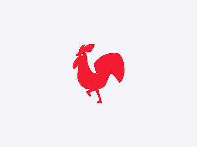 Rooster Logomark animal chicken food logo mascot rooster
