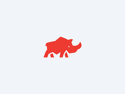 Rhino Logomark animal logo mascot rhino