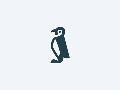 Penguin Logomark animal brand identity logo mascot penguin