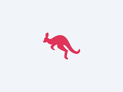 Kangaroo Logomark animal australian kangaroo logo mascot sport