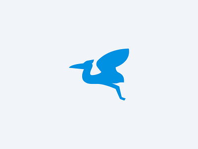 Heron Logomark animal bird heron logo mascot