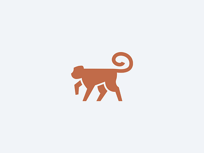 Monkey Logomark animal ape jungle logo mascot monkey