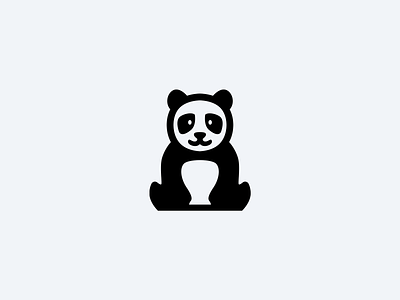 Panda Logomark animal bamboo brand identity logo mascot panda