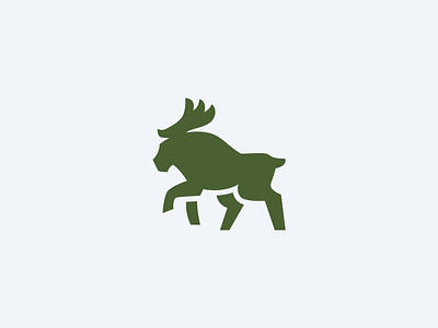 Moose Logomark animal deer logo mascot moose