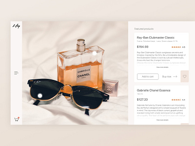 Online Shopping - Featured Premium Products adobe app design cart chanel design ecommerce featured minimal photoshop product page rayban shopping ui userinterface