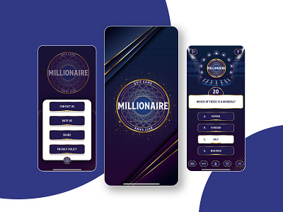 UI Design for Millionaire Game app design icon logo ui uidesign