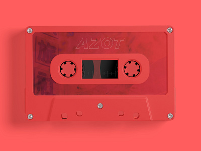 «azot» cassette tape cover art artist branding cassette tape concept design geometry music trending typography