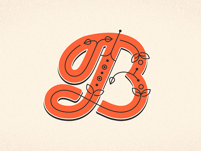 B custom type hand drawn lettering typography