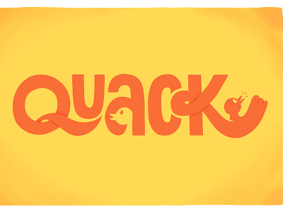 Quack lettering