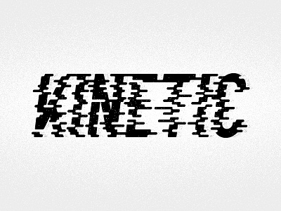 Kinetic custom type hand drawn lettering typography