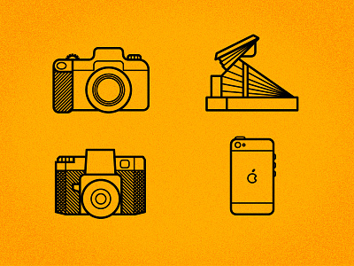 cameras cameras icons illustration lines vector