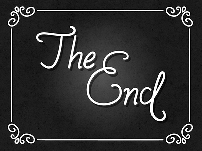 the end custom type hand drawn typography