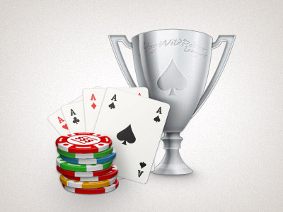 Poker Icon card chips icon poker trophy