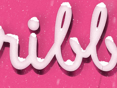 Winter comes to dribbble :) wallpaper christmas pink dribbble winter snow xmas