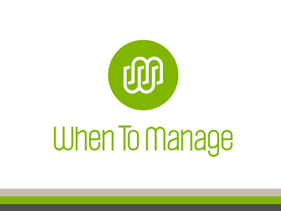 WhenToManage Logo brand green identity logo logodesign
