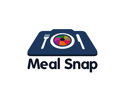MealSnap.com Logo brand camera color wheel food fork knife logo meal shot snap