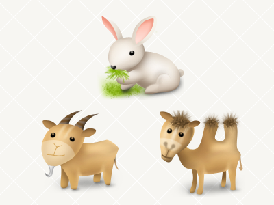 DB App Icons 02 128 badge camel fitness goat icon photoshop rabbit