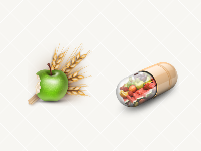 DB App Icons 05 icon badge fitness photoshop 128 tablet apple fruit wheat