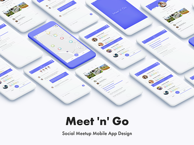 UI/UX Design of a social-meetup mobile app