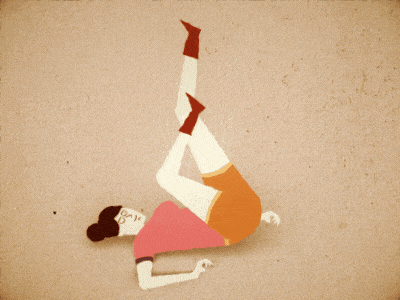 Girl Exercise animation character gif illustration kzloty loop