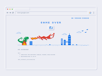 Neumorphic Google Chrome: No Internet chrome dino dinosaur firefox game godzilla google monochromatic neomorphic neomorphism neumorphic neumorphism nointernet pixel pixelart skeumorphic skeumorphism softui web