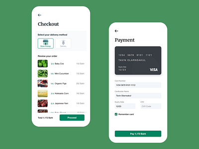 002 Checkout app checkout cooking credit card creditcard dailyui dailyuichallenge delivery delivery app groceries grocery health healthy mobile ui uichallenge uidesign