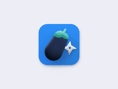 005 App Icon 005 app app icon app icon design app icons daily ui 005 dailyui dailyuichallenge eggplant ninja plantslayer shuriken ui ui challenge uichallenge