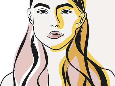 Adobe portraits app design drawing illustration portrait art vector