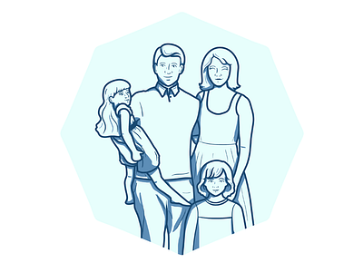 Family Values badge family icon illustration mma value