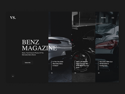 Mercedes Benz Magazine Website blog dailyui design flat magazine mercedes minimal ui ux web website