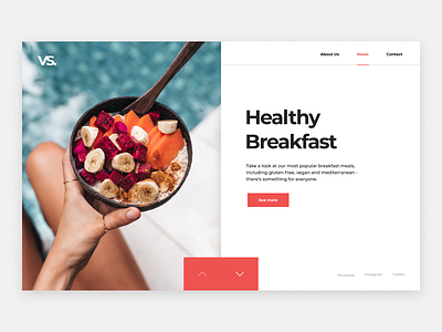 Breakfast app application dailyui design flat minimal ui ux web website
