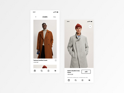 Vara - Clothing Ecommerce app application cloths coat dailyui design ecommerce flat inspiration minimal redesign social ui ux web zara