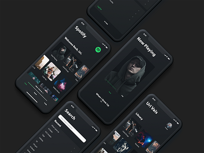 Minimalistic Spotify Concept app design flat minimal music player spotify ui ux