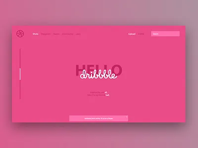 Hello Dribbble dribbble flat hello dribble hellodribbble minimal typography ui ux web