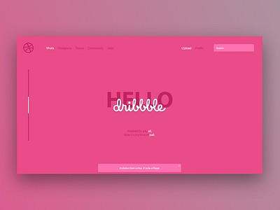 Hello Dribbble dribbble flat hello dribble hellodribbble minimal typography ui ux web